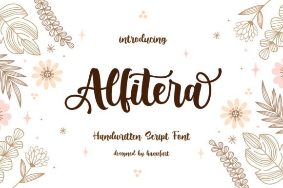 Alfitera: A Handcrafted Script Amp Font for Digital Branding