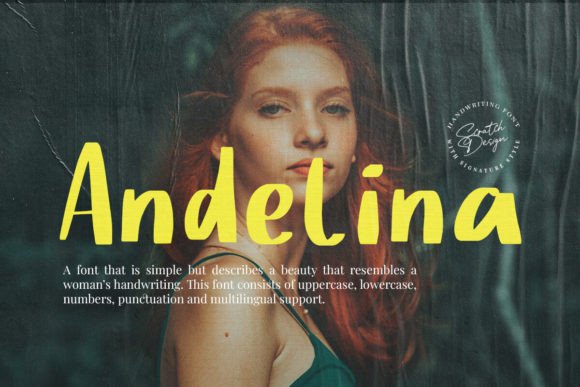 Andelina: A Playful Yet Polished Script Font for Small Business Branding