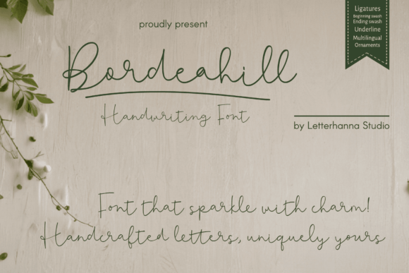 Bordeahill: A Handwritten Script Font That Feels Human on Screen