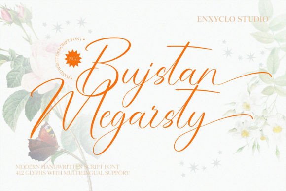 Bujstan Megarsty: A Signature Script Font for Editorial Design