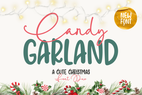 Candy Garland Duo: A Font That Adds Holiday Magic to Branding