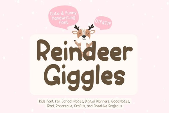 Reindeer Giggles: A Festive Handwritten Font for Small Business Branding