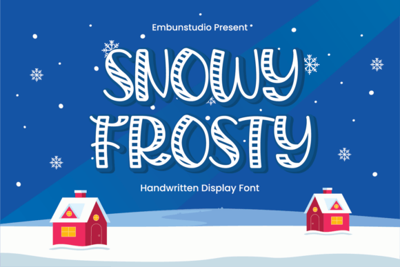 Snowy Frosty: A Whimsical Handwritten Display Font for Digital Design